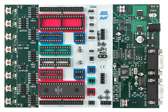 Плата STK500 для тестирования и программирования микроконтроллеров AVR